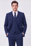 Brown Single Breasted 3 Piece Notch Lapel Men's Prom Suits