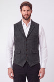 Army Green Single Breasted Notch Lapel Men's Suits Vest