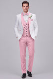 3 Piece Shawl Lapel Blue One Button Men's Wedding Suits