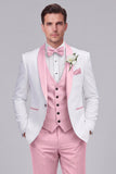3 Piece Shawl Lapel Blue One Button Men's Wedding Suits