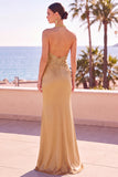 Blush Halter Neck Sequins Embroidery Ruched Beaded Mermaid Long Formal Dress