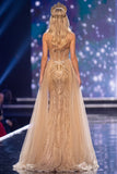 Golden Corset Sheath Sweetheart Sequins Maxi Pageant Dress