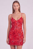 Pink Floral Bodycon Sequins Beaded Short Homecoming Dress with Lace Up Back
