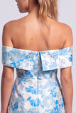 Green Strapless Floral Printed Bodycon Short Homecoming Dress