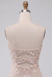 Ivory Bodycon Cut Out Strapless Short Homecoming Dress with Sequins