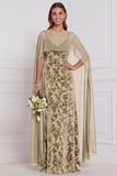 Black Burnout Velvet Sheath V-Neck Long Bridesmaid Dress with Cape
