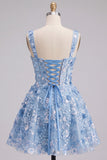 Apricot A-Line Sweetheart Floral Short Homecoming Dress