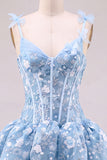 Pink Corset Sweetheart Short Homecoming Dress with Flowers