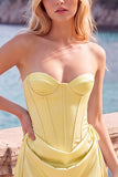 Daffodil Corset Strapless Mini Homecoming Dress