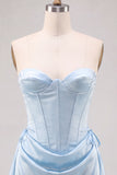 Daffodil Corset Strapless Mini Homecoming Dress