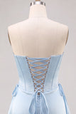 Daffodil Corset Strapless Mini Homecoming Dress