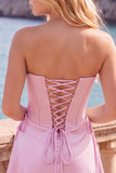 Daffodil Corset Strapless Mini Homecoming Dress