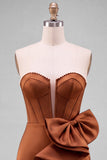 Yellow Bodycon Pearl Trim Corset Short Homecoming Dress with Side Bow Detail