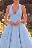 White Rockabilly Vintage Halter Corset Full Circle Midi 1950s Dress