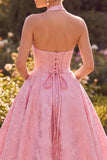White Rockabilly Vintage Halter Corset Full Circle Midi 1950s Dress