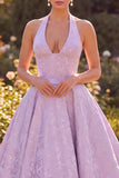 White Rockabilly Vintage Halter Corset Full Circle Midi 1950s Dress