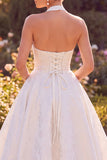 White Rockabilly Vintage Halter Corset Full Circle Midi 1950s Dress