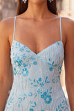 Apricot Bodycon Spaghetti Straps Beaded Short Homecoming Dress with Sequins