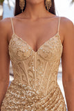 Dark Green Corset Bodycon Short Homecoming Dress with Sequins