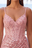 Dark Green Corset Bodycon Short Homecoming Dress with Sequins