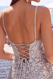 Dark Green Corset Bodycon Short Homecoming Dress with Sequins