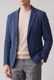Navy Notch Lapel Single Breasted Men Suits Jacket with Pockets
