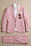 Light Pink Peak Lapel 2 Piece Single Breasted Men's Prom Suits