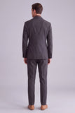 2 Piece Black Peak Lapel Double Breasted Men's Prom Suits