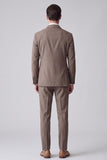 2 Piece Grey Shawl Lapel Single Breasted Men's Prom Suits