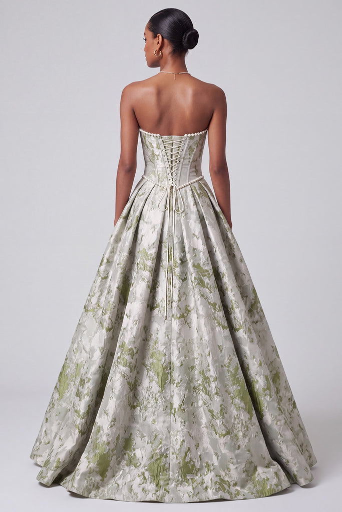 ZAPAKA Women Sage Green Long Prom Dress Ball Gown Strapless Sleeveless ZAPAKA Women Sage Green Long Prom Dress Ball Gown Strapless Sleeveles
s
