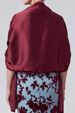 Lake Blue V-Neck Velvet Mermaid Long Mother of the Bride Dress with Cape