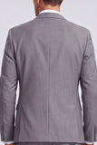 Grey 3 Piece Notch Lapel Double Breasted Men's Prom Suits