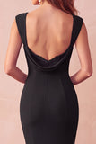Black Mermaid Sweetheart Long Wedding Guest Dress