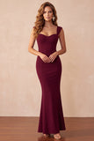 Black Mermaid Sweetheart Long Wedding Guest Dress