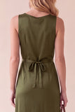 Black Sheath Round Neck Satin Midi Wedding Guest Dress with Lace