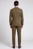 3 Piece Brown Notched Lapel Single Breated Men's Prom Suits