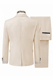 Single Breasted Peak Lapel 2 Piece Apricot Men's Prom Suits