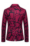 Notched Lapel Fuchsia One Button 2 Piece Men's Prom Suits