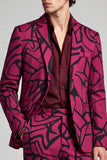 Notched Lapel Fuchsia One Button 2 Piece Men's Prom Suits