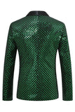 Shawl Lapel Emerald Green One Button Men's Prom Blazer