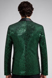 Shawl Lapel Emerald Green One Button Men's Prom Blazer