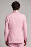 Double Breasted Pink Shawl Lapel Men's Prom Blazer