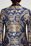 Navy One Button Shawl Lapel Men's Prom Blazer