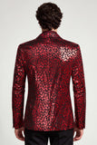 Peak Lapel Burgundy One Button Men's Prom Blazer
