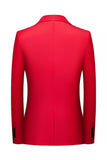 Notched Lapel One Button Sequins Red Men's Prom Blazer