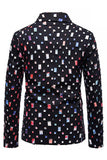 One Button Black Notched Lapel Men's Prom Blazer