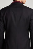 Peak Lapel Black One Button Embroideried Men's Prom Blazer