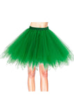 [US WAREHOUSE]80's Tutu Skirt Layered Tulle Halloween Petticoat-Random Color