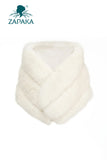 ZAPAKA White Faux Fur Wrap