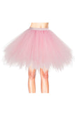 [US WAREHOUSE]80's Tutu Skirt Layered Tulle Halloween Petticoat-Random Color